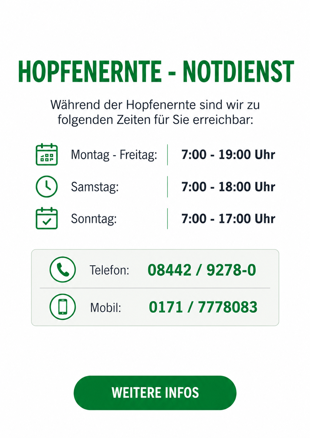 Hopfenernte-Notdienst